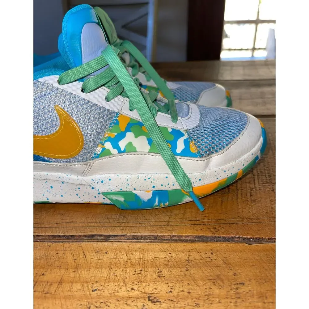 Kids Nike Blue Greeb Orange Ja 1 Water Bottle Sneakers Basketball Size 7Y‎